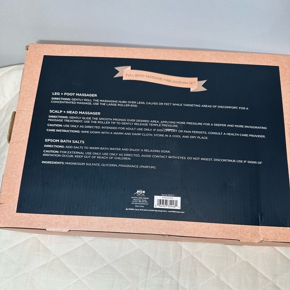 Men Wellness Full Body Massage and Relaxation Revitalization Set. New In Box. - Picture 6 of 8